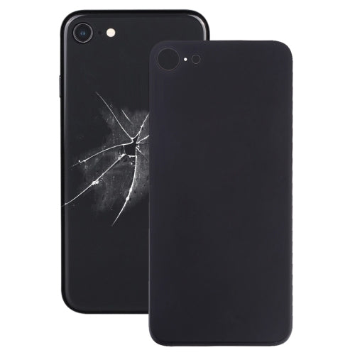 Easy Replacement Big Camera Hole Glass Back Battery Cover with Adhesive for iPhone 8(Black) - Back Cover by PMC TechLife | Online Shopping South Africa | PMC TechLife