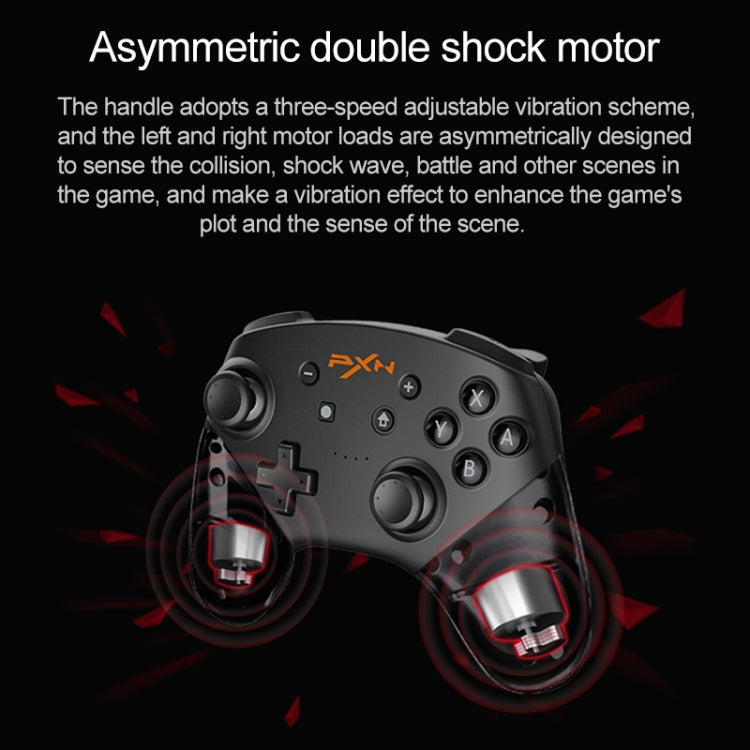 PXN PXN-V9607 Wireless Bluetooth Game Handle Controller with Somatosensory Vibration for Nintendo Switch / PC - Gamepads by PXN | Online Shopping South Africa | PMC Jewellery