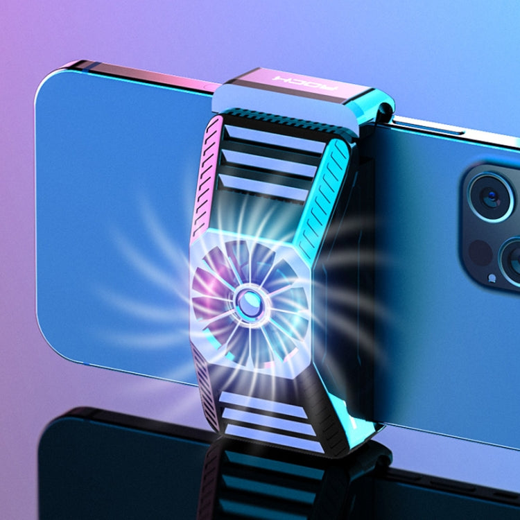 ROCK i100 Stretchable Semiconductor Cooling Mobile Phone Radiator for Phones Below 86mm Width, with Colorful Lighting - Cooling Fan Radiator by ROCK | Online Shopping South Africa | PMC Jewellery