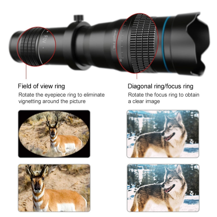 APEXEL APL-JS28X 28X HD External Dual-adjustment Zoom Telescope Universal Telephoto Phone Lens - Others Lens by APEXEL | Online Shopping South Africa | PMC Jewellery