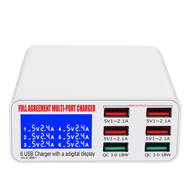 WLX-896+ 6 In 1 Multi-function Smart Digital Display USB Charger(AU Plug) - Multifunction Charger by PMC TechLife | Online Shopping South Africa | PMC TechLife