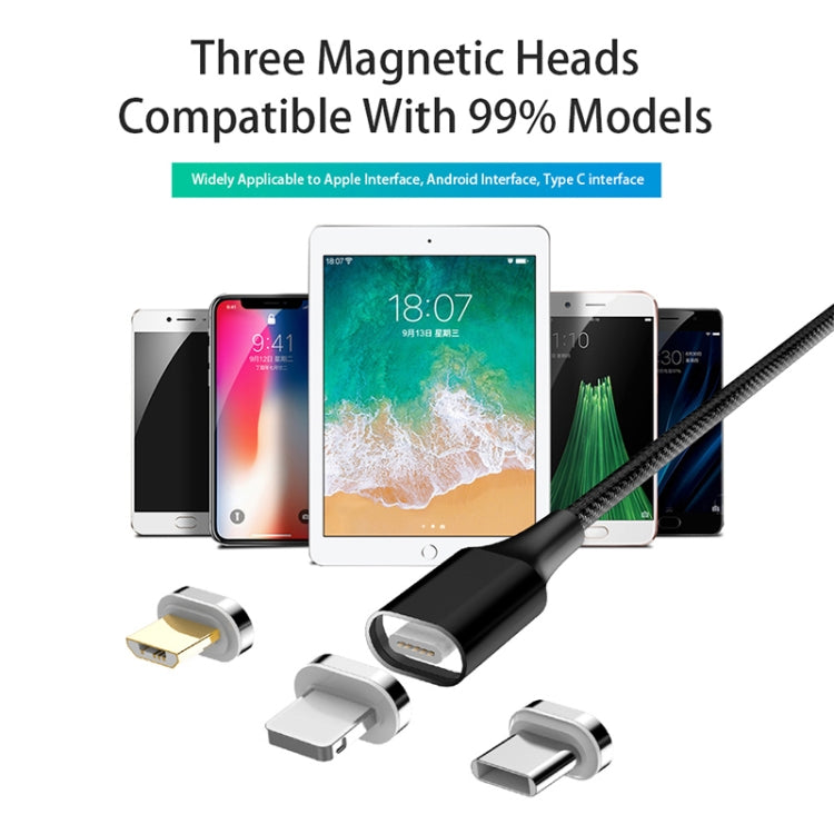 M11 3A USB to 8 Pin Nylon Braided Magnetic Data Cable, Cable Length: 2m (Blue) - Charging Cable & Head by PMC TechLife | Online Shopping South Africa | PMC TechLife