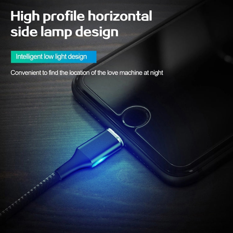 M11 5A USB to 8 Pin Nylon Braided Magnetic Data Cable, Cable Length: 1m (Blue) - Charging Cable & Head by PMC TechLife | Online Shopping South Africa | PMC TechLife