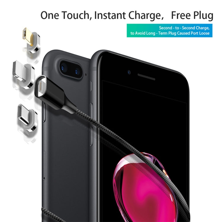 M11 5A USB to 8 Pin Nylon Braided Magnetic Data Cable, Cable Length: 2m (Silver) - Charging Cable & Head by PMC TechLife | Online Shopping South Africa | PMC TechLife