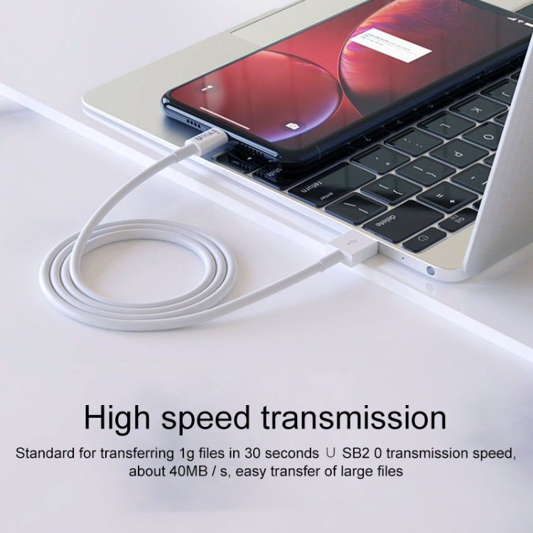 IVON CA70 8 Pin Fast Charging Data Cable, Length: 3m (White) - Normal Style Cable by IVON | Online Shopping South Africa | PMC TechLife