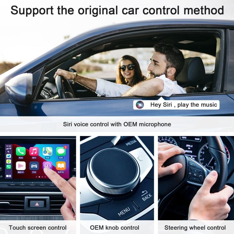 USB + USB-C / Type-C Wired to Wireless Carplay Adapter for iPhone(White) - free shipping - PMC TechLife - Order now!