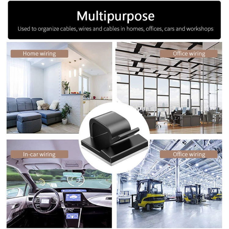 HG2392 50 PCS Desktop Data Cable Organizer Fixing Clip, Gum Type: Acrylic (Transparent) - Cable Organizer by PMC TechLife | Online Shopping South Africa | PMC TechLife