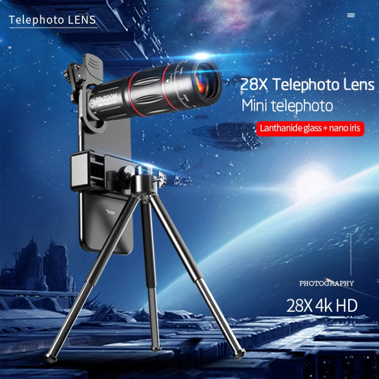 W28-QK Mobile Phone Universal Lens Telescope 28X Color Box Set - Combination Lens by PMC Jewellery | Online Shopping South Africa | PMC Jewellery