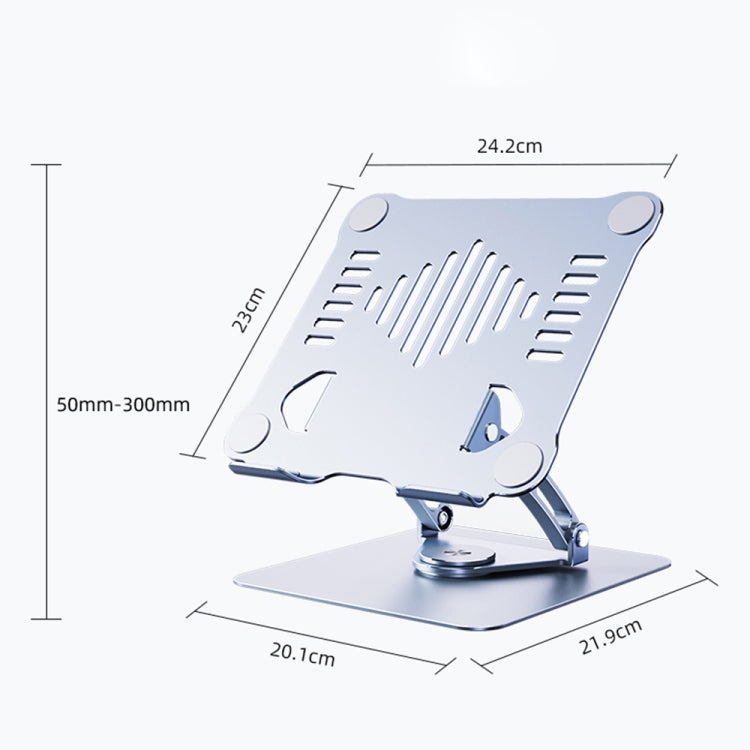 R-JUST HZ39 Triangular Swivel Lift Laptop Stand (Silver) - MacBook Holder by R-JUST | Online Shopping South Africa | PMC Jewellery