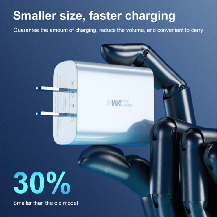 WK WP-U109 Max 20W USB + Type-C Fast Charging with Digital Display , Plug Type: US Plug - USB Charger by WK | Online Shopping South Africa | PMC Jewellery