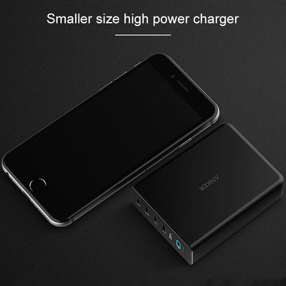 ANKER 2.4A USB-C / Type-C Power Delivery PD + 4 Ports Wall Changer for Mobile Phones / Tables / Macbooks, US Plug(Black) - Multifunction Charger by ANKER | Online Shopping South Africa | PMC Jewellery | Buy Now Pay Later Mobicred