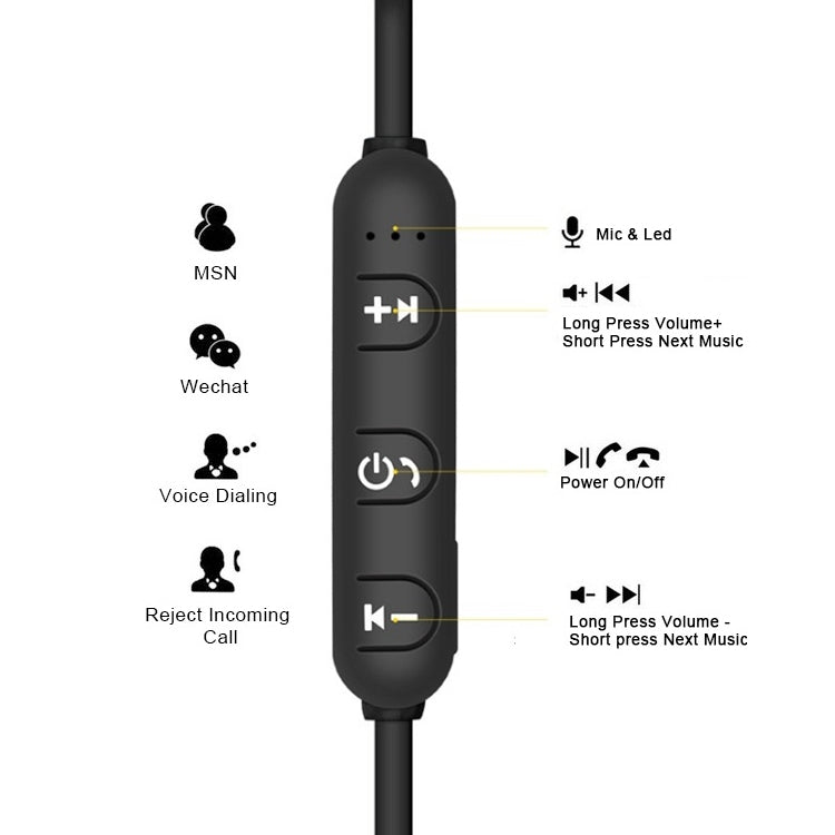 XT11 Magnetic In-Ear Wireless Bluetooth V4.2 Earphones(Silver) - Neck-mounted Earphone by PMC TechLife | Online Shopping South Africa | PMC TechLife