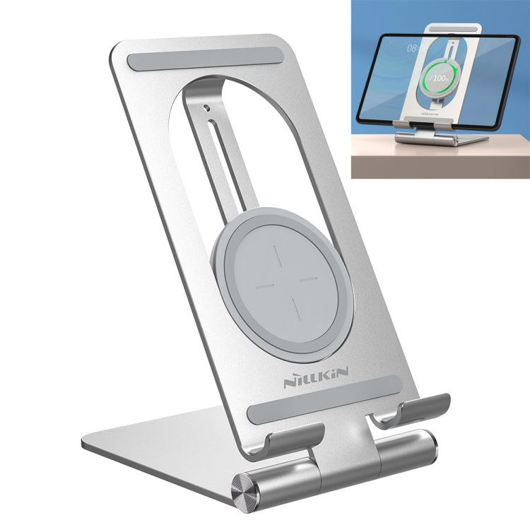 NILLKIN PowerHold Tablet Wireless Charging Stand (Silver) - free shipping - PMC TechLife - Order now!