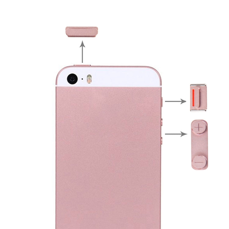 Side Buttons + SIM Card Tray for iPhone SE(Rose Gold) - SE 1st Generation Parts by PMC Jewellery | Online Shopping South Africa | PMC Jewellery