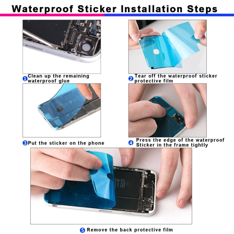 100 PCS LCD Frame Bezel Waterproof Adhesive Stickers for iPhone X - Others by PMC TechLife | Online Shopping South Africa | PMC TechLife
