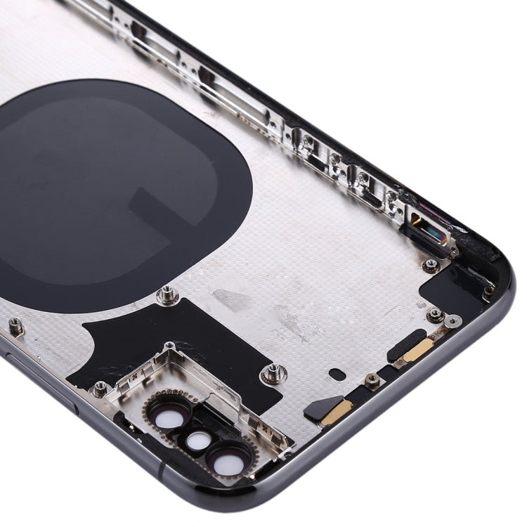 Back Housing Cover with SIM Card Tray & Side keys for iPhone X(Black) - Back Cover by PMC TechLife | Online Shopping South Africa | PMC TechLife