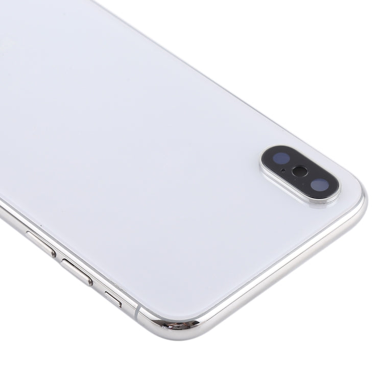 Battery Back Cover Assembly with Side Keys & Wireless Charging Module & Volume Button Flex Cable & Card Tray for iPhone X(White) - Back Cover by PMC TechLife | Online Shopping South Africa | PMC TechLife