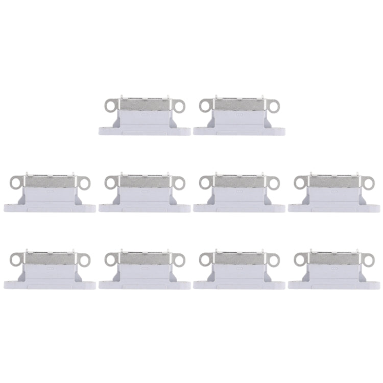 10 PCS Charging Port Connector for iPhone X(Grey) - Metal Parts by PMC TechLife | Online Shopping South Africa | PMC TechLife
