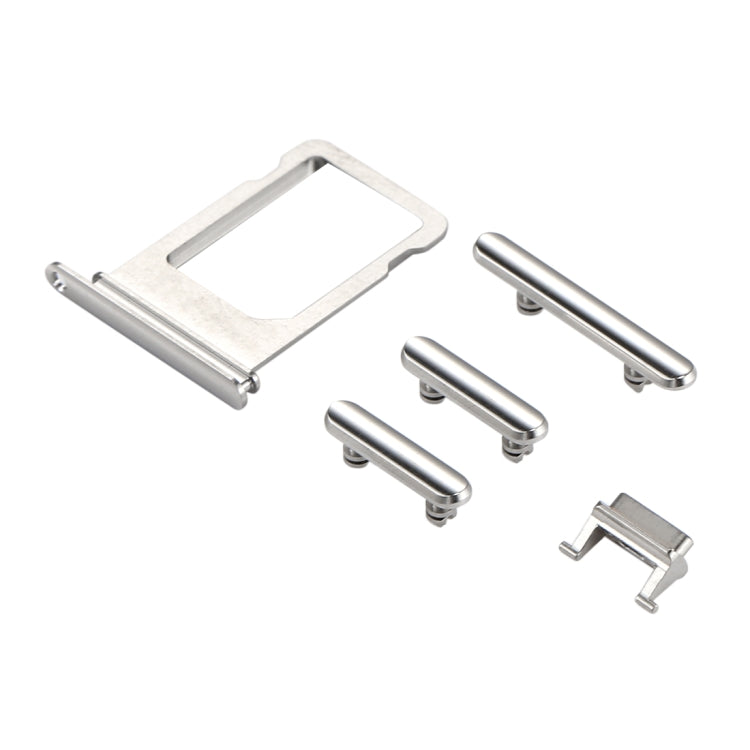 Card Tray + Volume Control Key + Power Button + Mute Switch Vibrator Key for iPhone X(Silver) - free shipping - PMC TechLife - Order now!