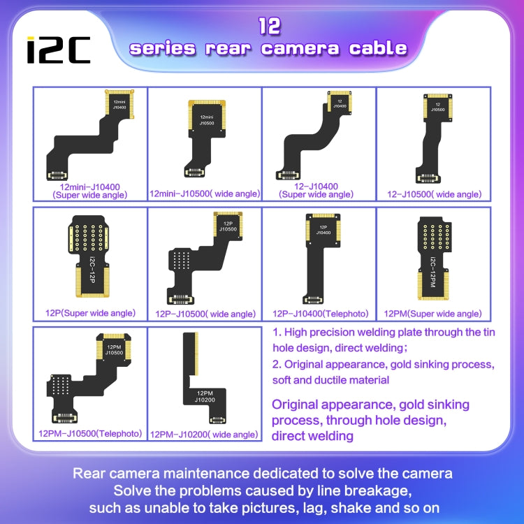 For iPhone X J4000 i2C Back Facing Telephoto Camera Cable - Flex Cable by PMC TechLife | Online Shopping South Africa | PMC TechLife