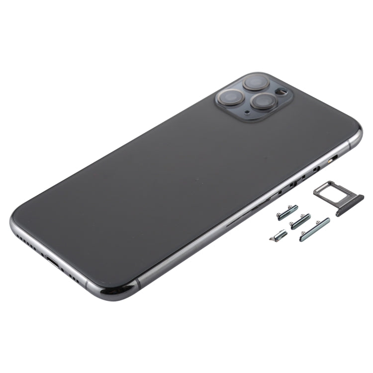 Back Housing Cover with SIM Card Tray & Side keys & Camera Lens for iPhone 11 Pro(Grey) - Back Cover by PMC TechLife | Online Shopping South Africa | PMC TechLife | Buy Now Pay Later Mobicred