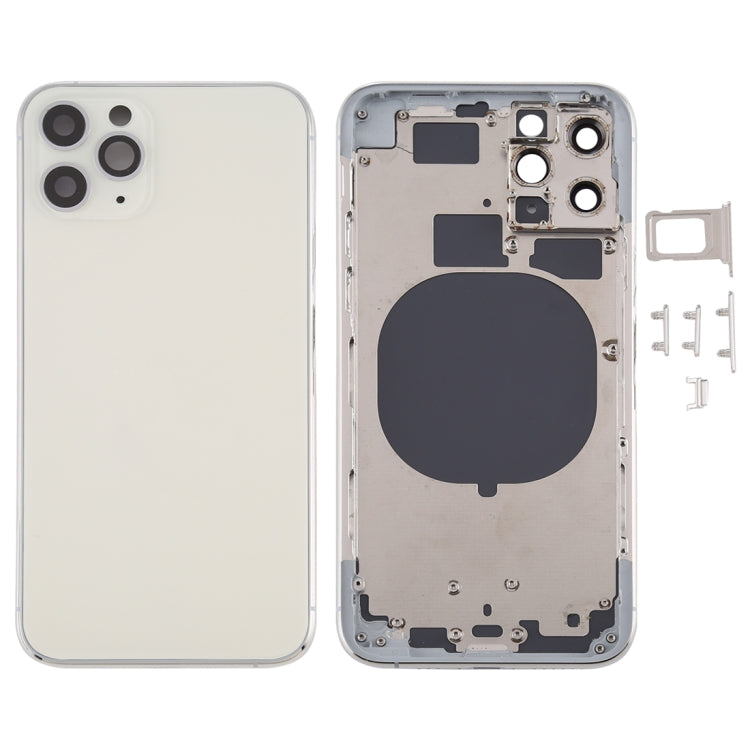 Back Housing Cover with SIM Card Tray & Side keys & Camera Lens for iPhone 11 Pro(Silver) - Back Cover by PMC TechLife | Online Shopping South Africa | PMC TechLife