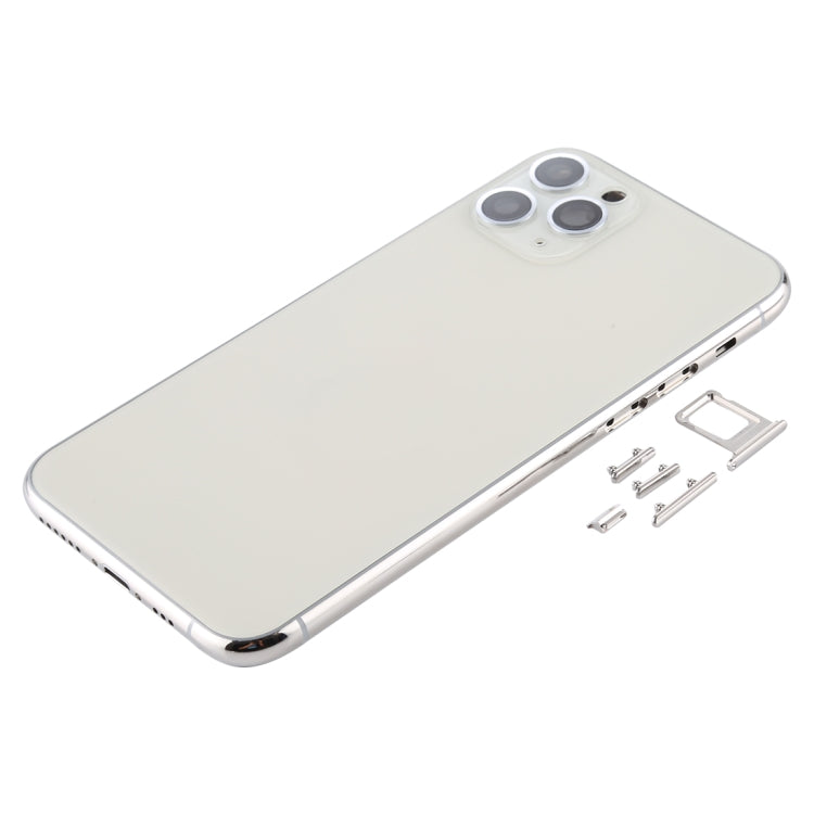Back Housing Cover with SIM Card Tray & Side keys & Camera Lens for iPhone 11 Pro(Silver) - Back Cover by PMC TechLife | Online Shopping South Africa | PMC TechLife