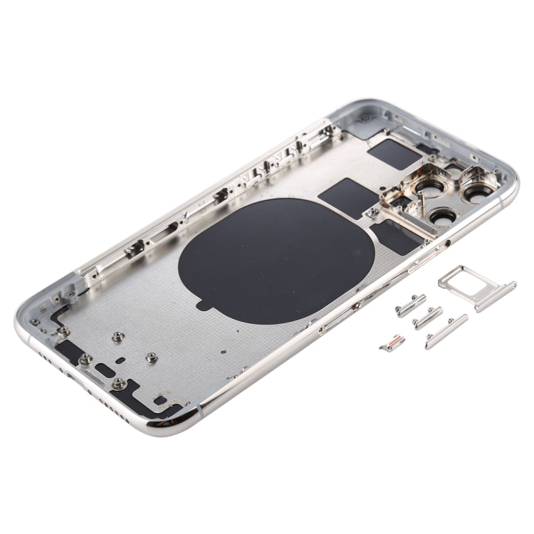 Back Housing Cover with SIM Card Tray & Side keys & Camera Lens for iPhone 11 Pro(Silver) - Back Cover by PMC TechLife | Online Shopping South Africa | PMC TechLife