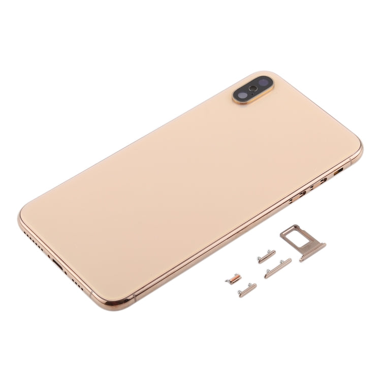 Back Cover with Camera Lens & SIM Card Tray & Side Keys for iPhone XS Max(Gold) - Back Cover by PMC TechLife | Online Shopping South Africa | PMC TechLife