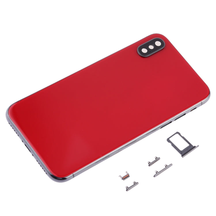 Back Cover with Camera Lens & SIM Card Tray & Side Keys for iPhone XS Max(Red) - Back Cover by PMC TechLife | Online Shopping South Africa | PMC TechLife