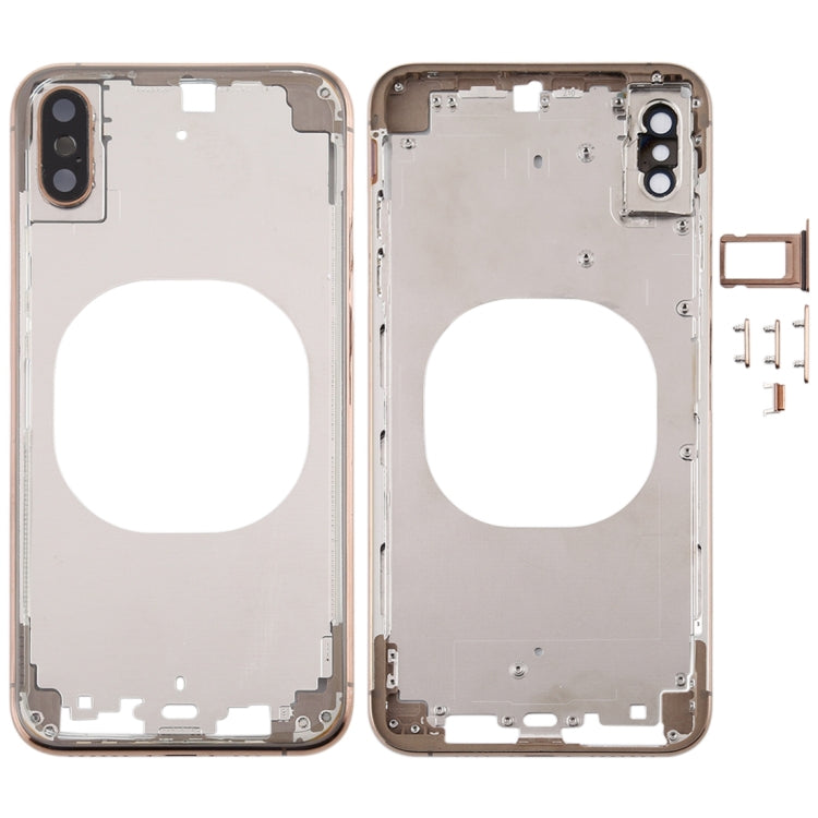 Transparent Back Cover with Camera Lens & SIM Card Tray & Side Keys for iPhone XS Max(Gold) - free shipping - PMC TechLife - Order now!