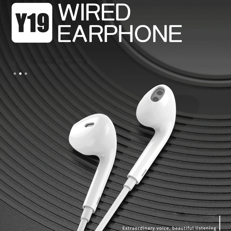 WK Y19  8 Pin In Ear Wired Control Music Earphone, Support Call, Cable Length: 1.2m (White) - In Ear Wired Earphone by WK | Online Shopping South Africa | PMC Jewellery