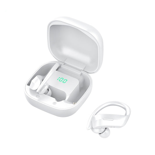 258 Wireless Ear-mounted Bluetooth Earphone with Charging Box & Digital Display, Support Touch & HD Call & Voice Assistant & NFC (White) - Bluetooth Earphone by PMC Jewellery | Online Shopping South Africa | PMC Jewellery