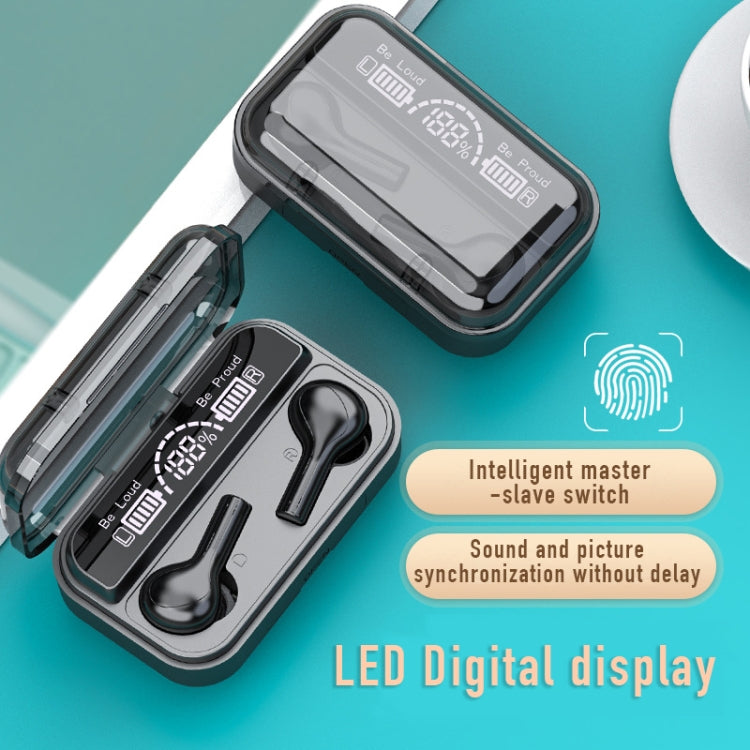 278 TWS External Noise Cancelling Touch Bluetooth Earphone with Charging Box, Support LED Power Digital Display & Breathing Lights & Call & Voice Assistant(Black) - TWS Earphone by PMC TechLife | Online Shopping South Africa | PMC TechLife