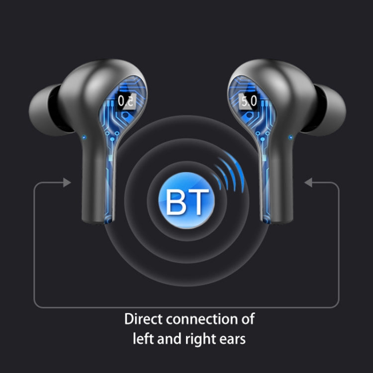 278 TWS External Noise Cancelling Touch Bluetooth Earphone with Charging Box, Support LED Power Digital Display & Breathing Lights & Call & Voice Assistant(Black) - TWS Earphone by PMC TechLife | Online Shopping South Africa | PMC TechLife