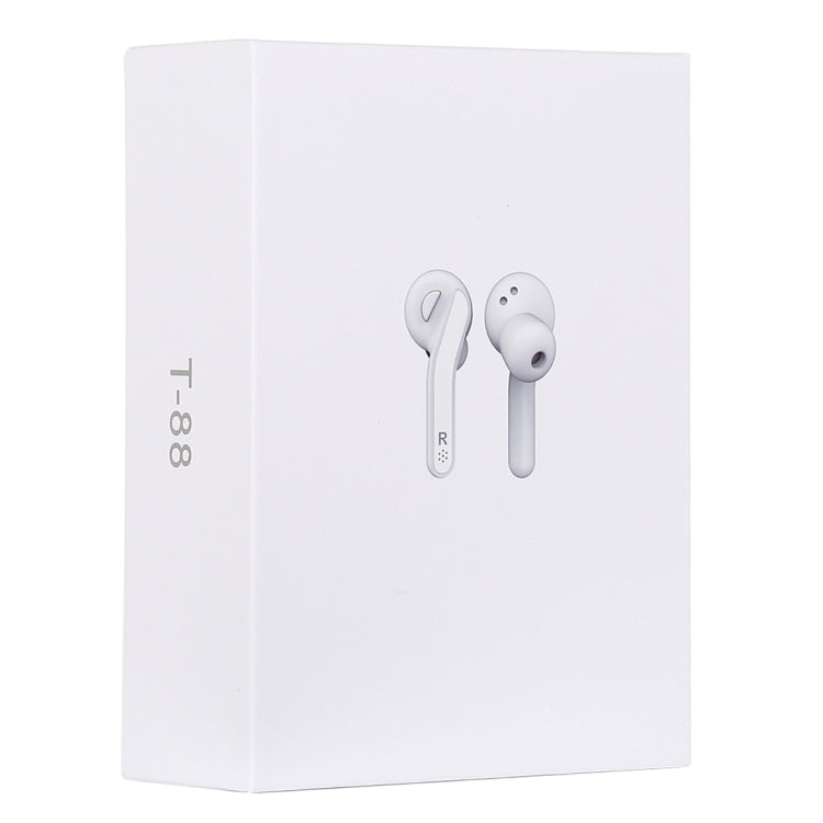 T-88 TWS Bluetooth V5.0 Wireless Stereo Earphones with Magnetic Charging Box(White) - TWS Earphone by PMC TechLife | Online Shopping South Africa | PMC TechLife