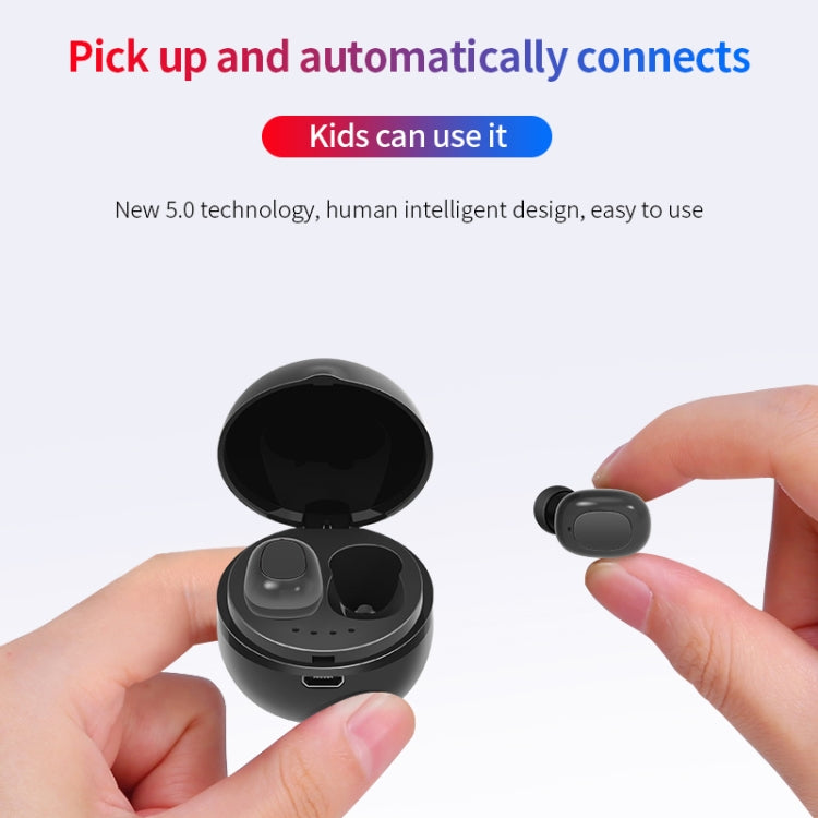 A10 TWS Space Capsule Shape Wireless Bluetooth Earphone with Magnetic Charging Box & Lanyard, Support HD Call & Automatic Pairing Bluetooth(Black White) - TWS Earphone by PMC TechLife | Online Shopping South Africa | PMC TechLife
