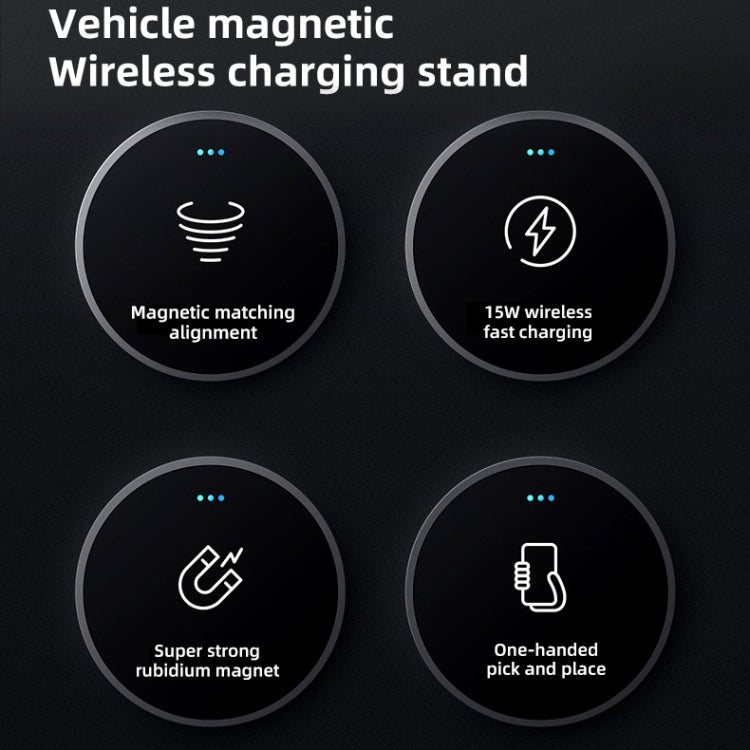 JJT-969 15W Max Output Magnetic Car Air Outlet Bracket Wireless Charger(White) - Wireless Charger Holders by PMC Jewellery | Online Shopping South Africa | PMC Jewellery