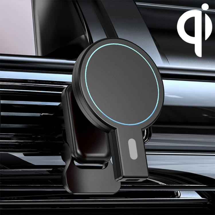 K07 15W Max Output Magnetic Car Air Outlet Bracket Wireless Charger(Black) - Wireless Charger Holders by PMC TechLife | Online Shopping South Africa | PMC TechLife