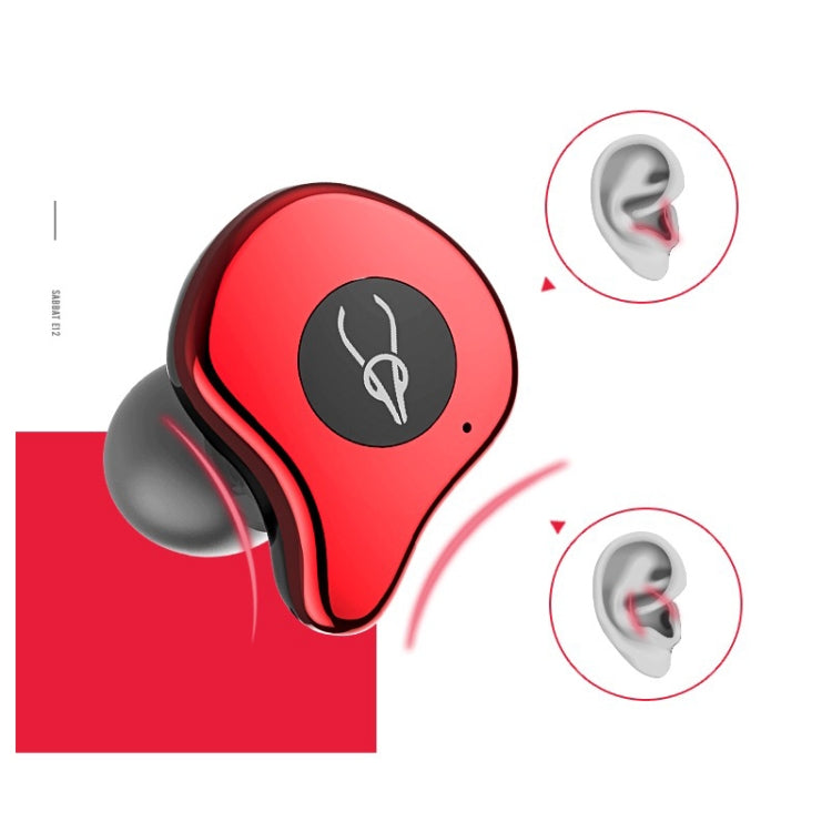 Sabbat E12 Portable In-ear Bluetooth V5.0 Earphone with Wireless Charging Box, Wireless Charging Model, For iPhone, Galaxy, Huawei, Xiaomi, HTC and Other Smartphones(Grey) - Bluetooth Earphone by Sabbat | Online Shopping South Africa | PMC Jewellery