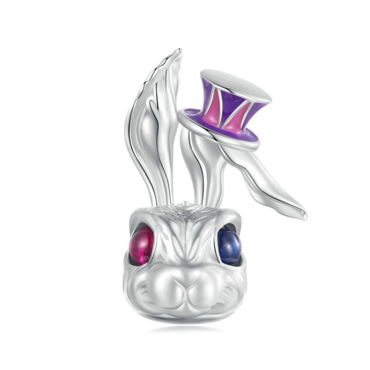 SCC2530 Sterling Silver S925 Fantasy Magic Rabbit Pendant Accessories DIY Bracelet Beads - Necklaces & Pendants by PMC Jewellery | Online Shopping South Africa | PMC Jewellery