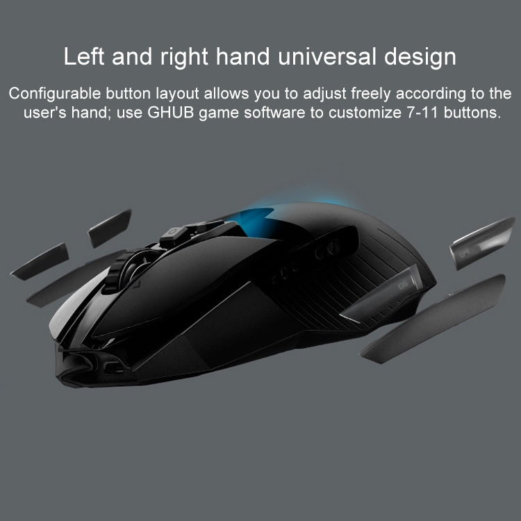 Logitech G903 LIGHTSPEED 16000 DPI 11 Buttons HERO 16K Sensor RGB Backlight Left and Right Hands Universal Wireless Optical Gaming Mouse (Black) - Wireless Mice by Logitech | Online Shopping South Africa | PMC Jewellery | Buy Now Pay Later Mobicred