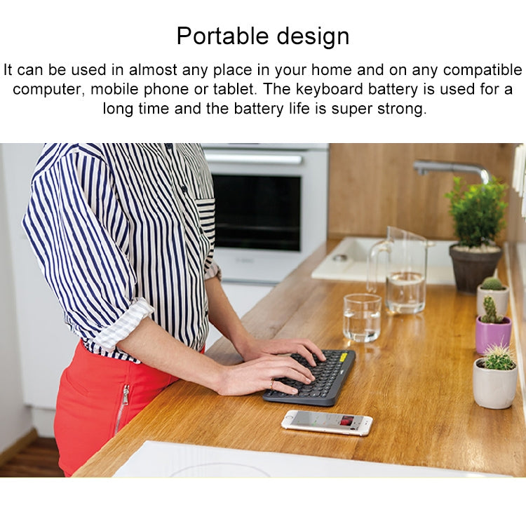 Logitech K380 Portable Multi-Device Wireless Bluetooth Keyboard (White) - free shipping - PMC TechLife - Order now!