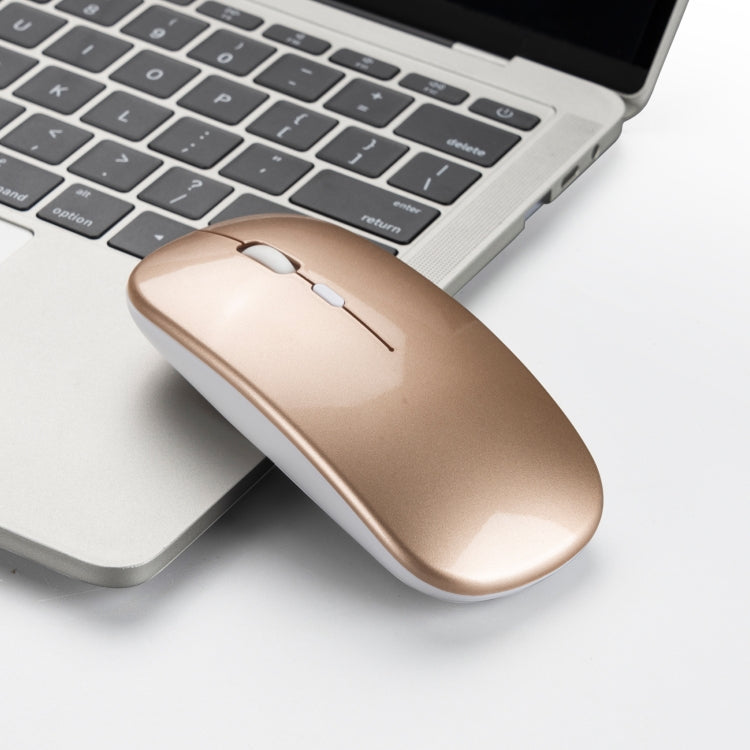 HXSJ M80 2.4GHz Wireless 1600DPI Three-speed Adjustable Optical Mute Mouse (Gold) - free shipping - PMC TechLife - Order now!