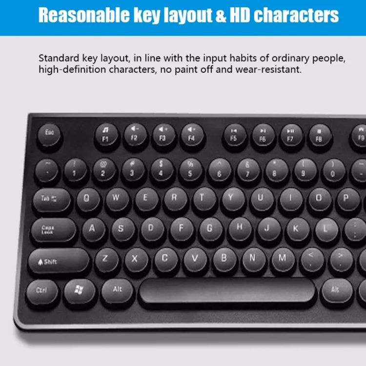 ZGB S500 Round Key USB Wired Computer Keyboard (White) - free shipping - PMC TechLife - Order now!