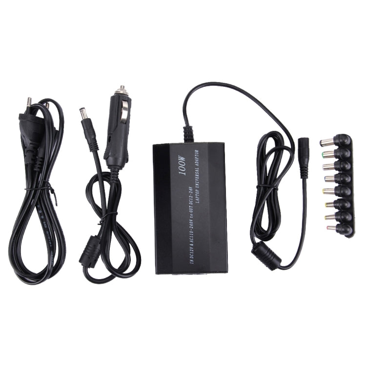 Laptop Notebook Power 100W Universal Charger with Car Charger & AC Power Adapter & 8 Power Adapters & 1 USB Port for Samsung, Sony, Asus, Acer, IBM, HP, DELL,US Plug - Universal Power Adapter by PMC Jewellery | Online Shopping South Africa | PMC Jewellery