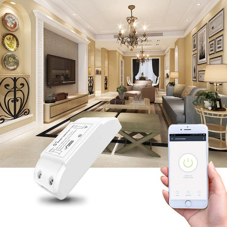 10A Single Channel WiFi Smart Switch Wireless Remote Control Module Works with Alexa & Google Home, AC 90-250V - Smart Switch by PMC TechLife | Online Shopping South Africa | PMC TechLife
