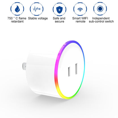 10A RGB Scene Light WiFi Remote Control Smart Socket Works with Alexa & Google Home & IFTTT, AC 100-240V, JP Plug - Smart Socket by PMC Jewellery | Online Shopping South Africa | PMC Jewellery