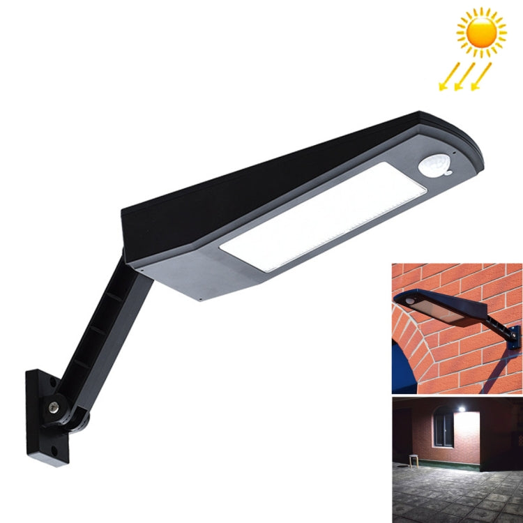 6.8W Solar Motion Sensor LED Solar Light, 48 LEDs SMD 2835 900 LM Angle Adjustment Energy Saving Light with 5V 3.2W Solar Panel(Black) - With Solar Panel by PMC Jewellery | Online Shopping South Africa | PMC Jewellery