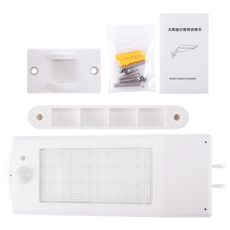 6.8W Solar Motion Sensor LED Solar Light, 48 LEDs SMD 2835 900 LM Angle Adjustment Energy Saving Light with 5V 3.2W Solar Panel(White) - With Solar Panel by PMC Jewellery | Online Shopping South Africa | PMC Jewellery